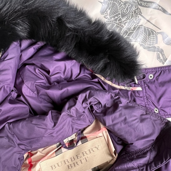 Burberry Brit Purple Puffer Jacket size M - Picture 3 of 6
